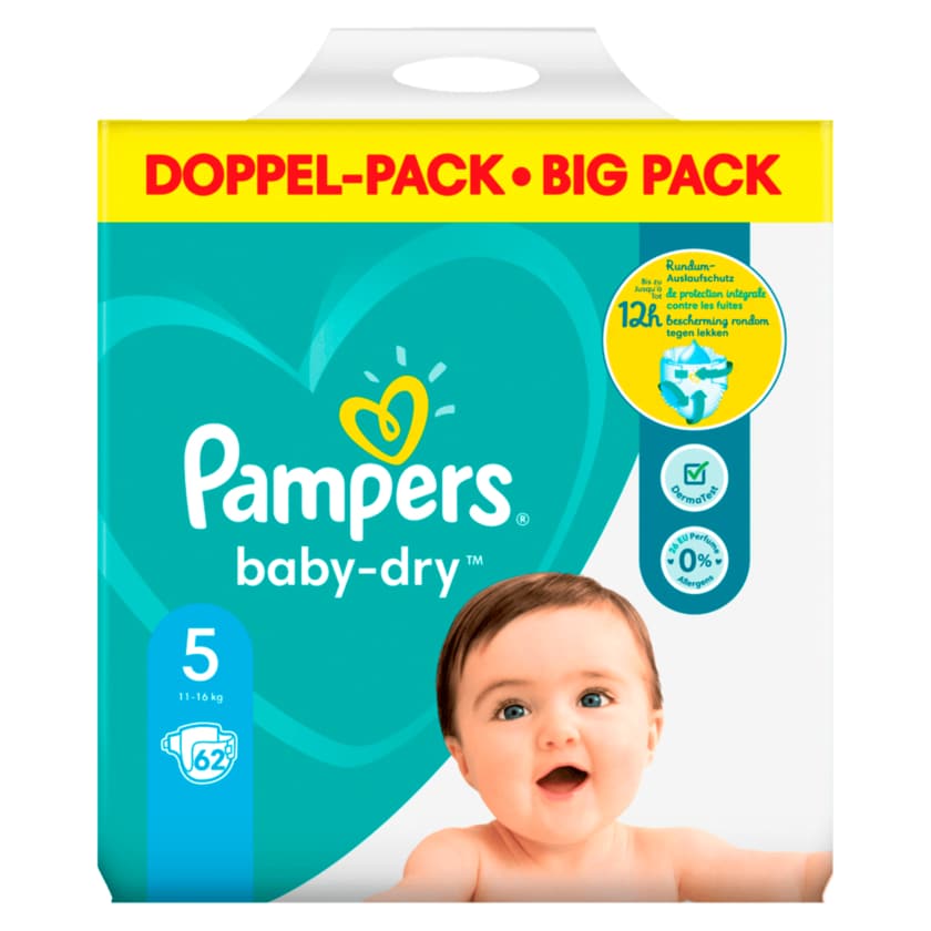 Pampers Baby Dry Gr.5 11-16kg Big Pack 62 Stück